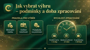 Jak vybrat výhru – podmínky a doba zpracování